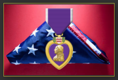 USS Newport News CA-148 Purple Heart - Flag